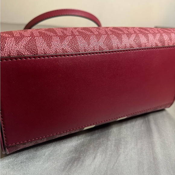 Michael Kors burgundy MK print purse - Picture 8 of 8